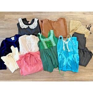 Kids Theater Costume Lot Cottagecore Prairie Dresses Tops Pants Wardrobe Bundle